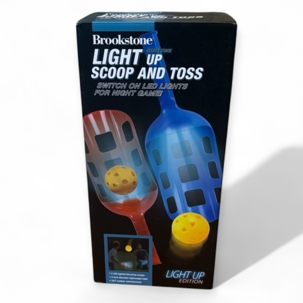 Brookstone light up scoop and toss switch on led lights for night game